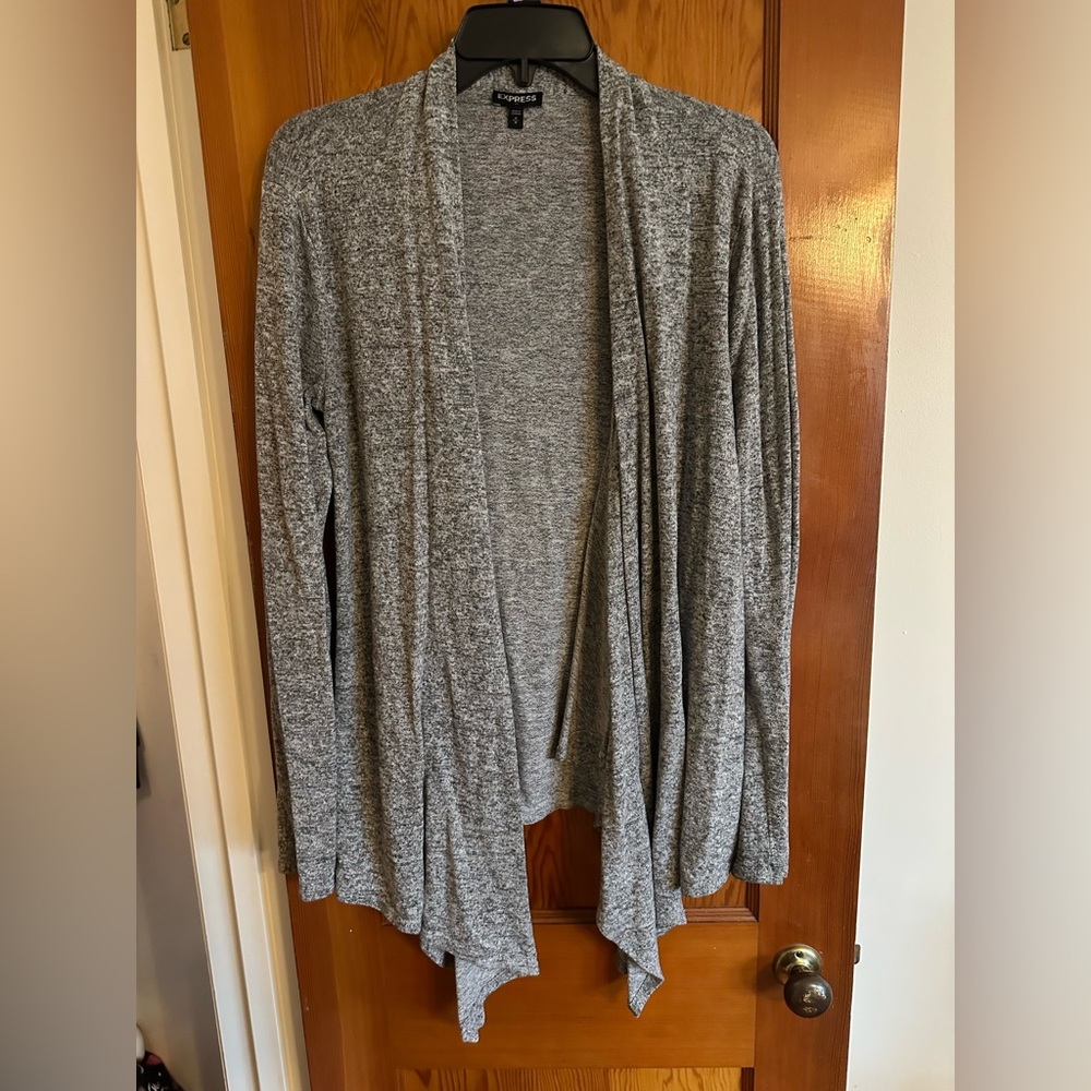 Express Grey Heather Cardigan size medium